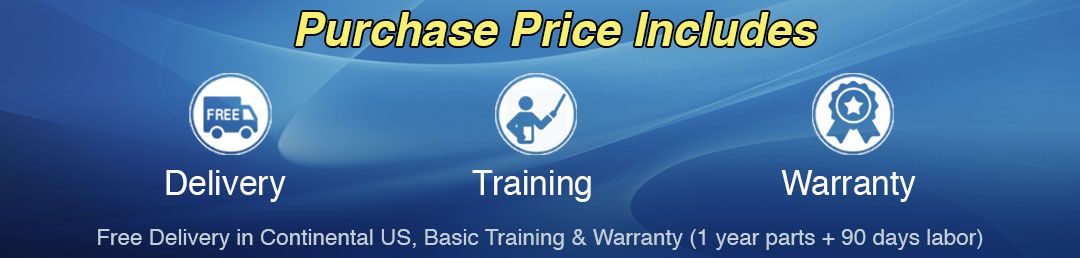 Free Delivery, Training and Waranty