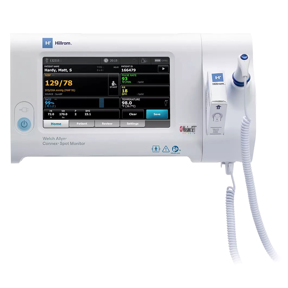 Welch Allyn Connex Spot Monitor with SureBP, Covidien SPO2