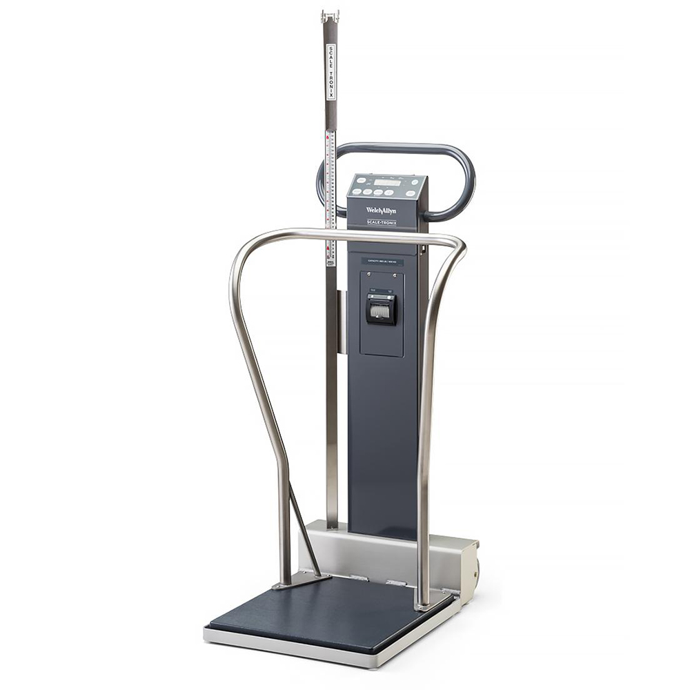 Welch Allyn Scale-Tronix Wheelchair Scale with Standard Weight (lb./kg), Data Port and Battery Power