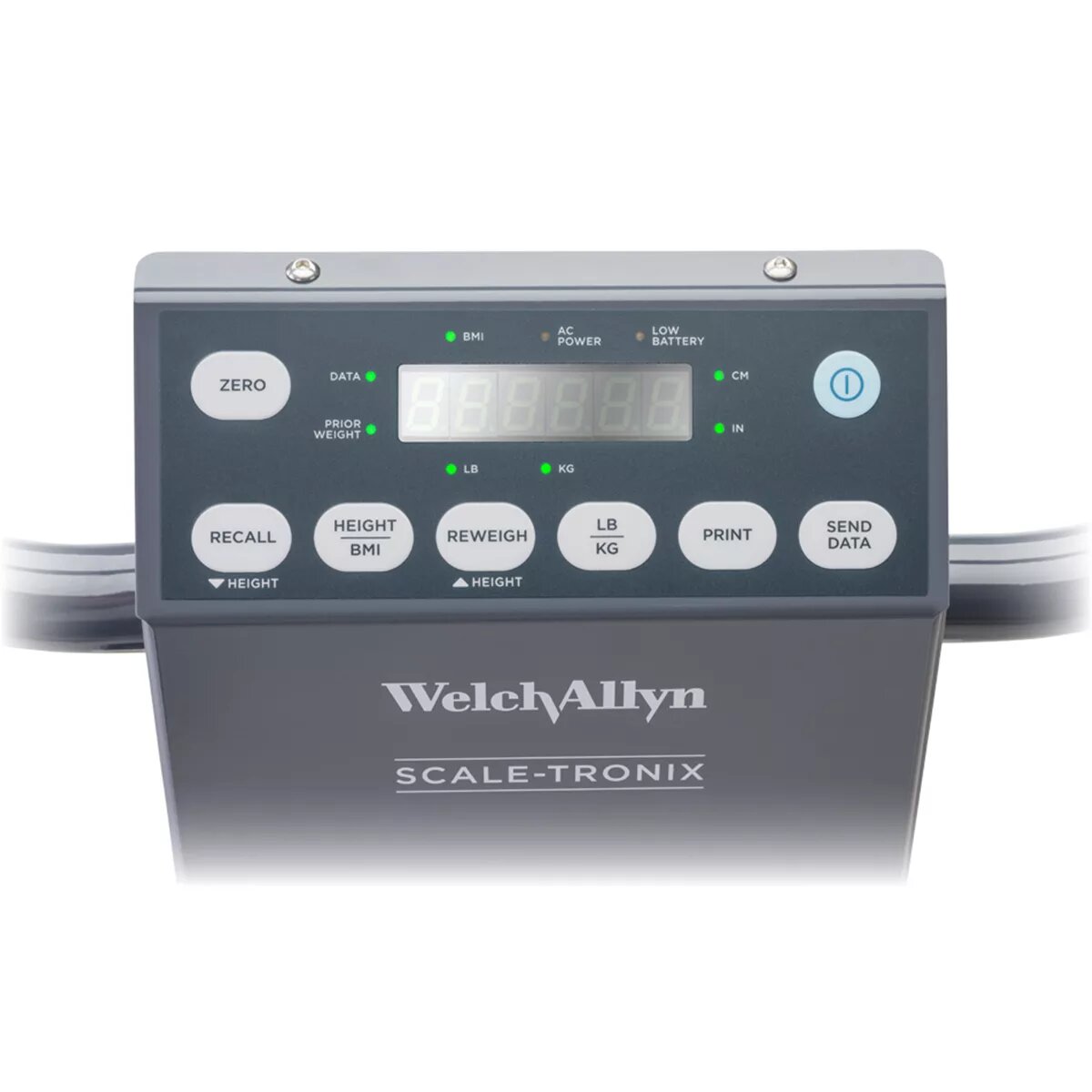 Welch Allyn Scale-Tronix Mobile Stand-On Scale with Standard Weight (lb./kg), Data Port and Battery Power