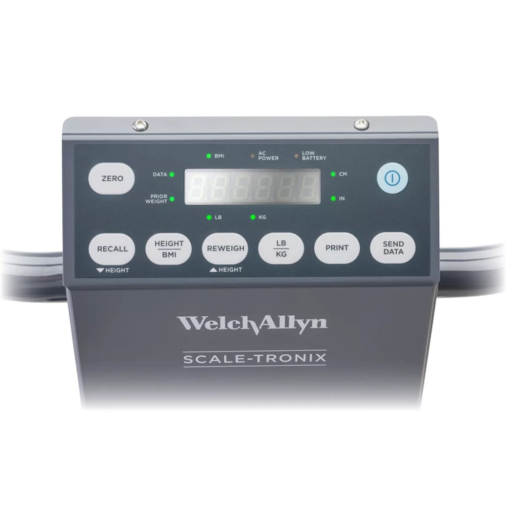 Welch Allyn Scale-Tronix Wheelchair Scale with Standard Weight (lb./kg), Data Port and Battery Power