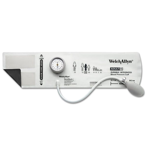 Welch Allyn DuraShock DS44 Integrated Aneroid Sphygmomanometer with Adult Thigh Cuff