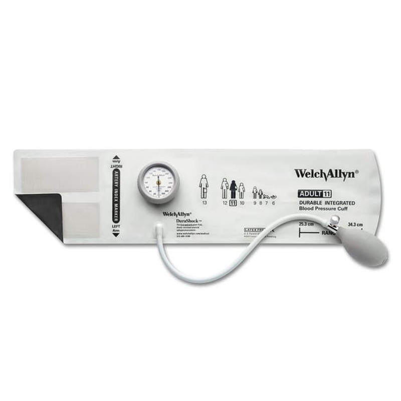 Welch Allyn DuraShock Pocket Aneroid Sphygmomanometer with Large Adult Cuff