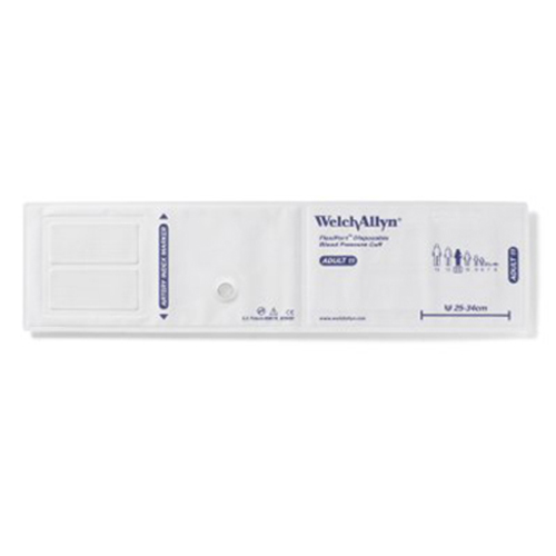 Welch Allyn Flexiport Soft Adult Long Disposable Blood Pressure Cuff with 2-Tubes, Screw Connector, 20/Pack