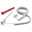 Welch Allyn 9 feet Adult Rectal Temperature Probe and Well Assembly for Monitors, Red