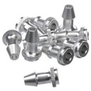 Welch Allyn Metal Female Luer Slip Connector with Barbed End for Ambulatory Blood Pressure Monitor, 10/Pack