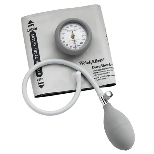 Welch Allyn DuraShock Integrated Aneroid Set with 1-Tube, Inflation Bulb and Valve, Zipper Case