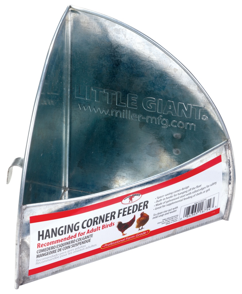 Little Giant Galvanized Hanging Corner Poultry Feeder