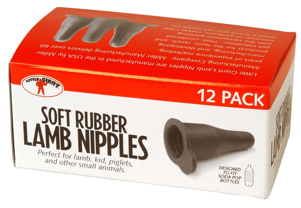 Soda Bottle Lamb Nipple 12 Pack