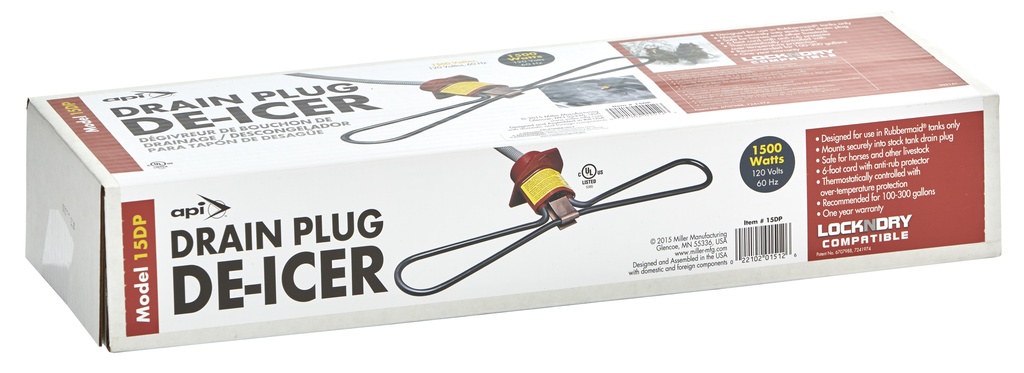 Drain Plug De-Icer, 1500 Watt
