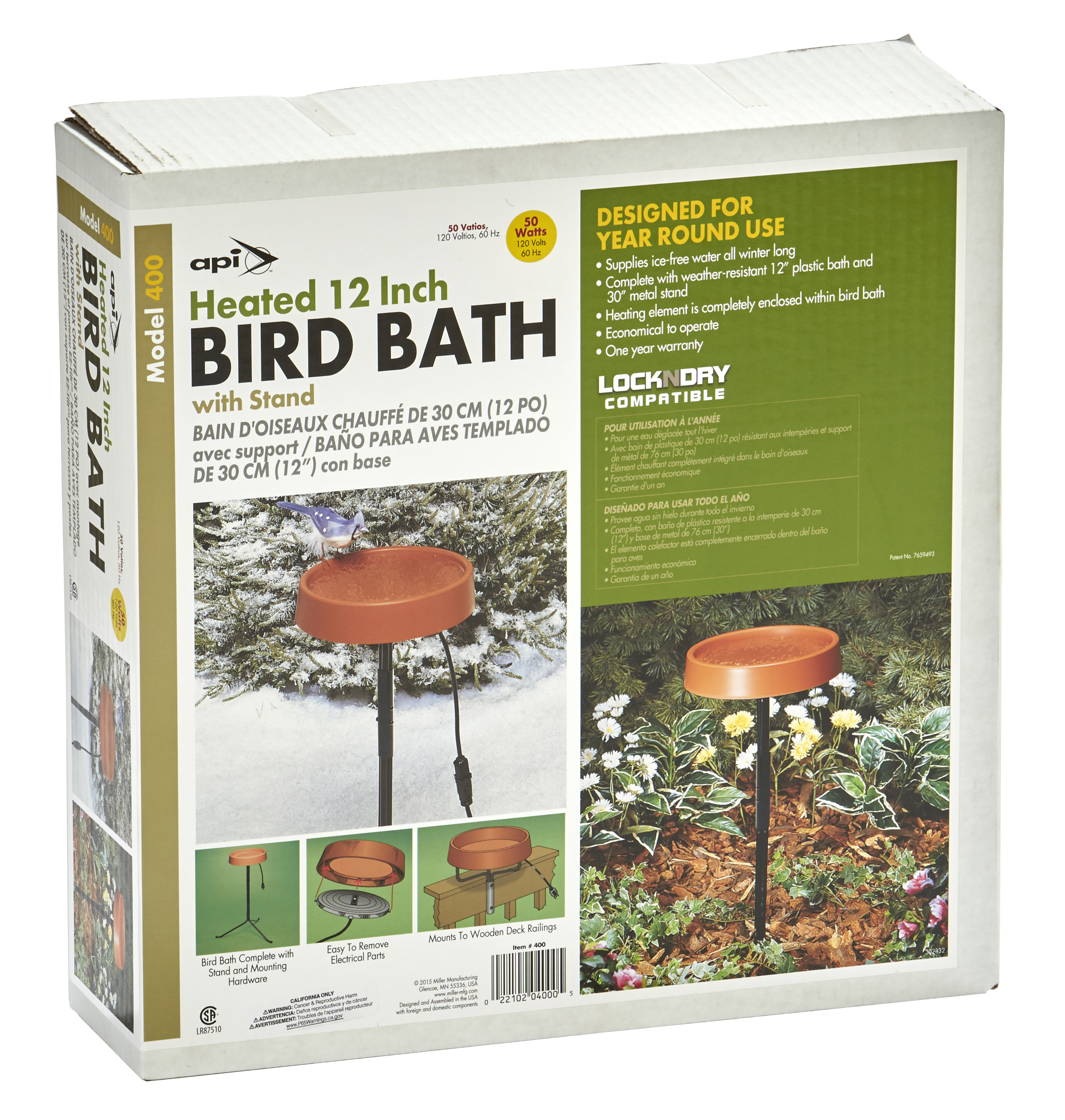 Heated Bird Bath with Stand