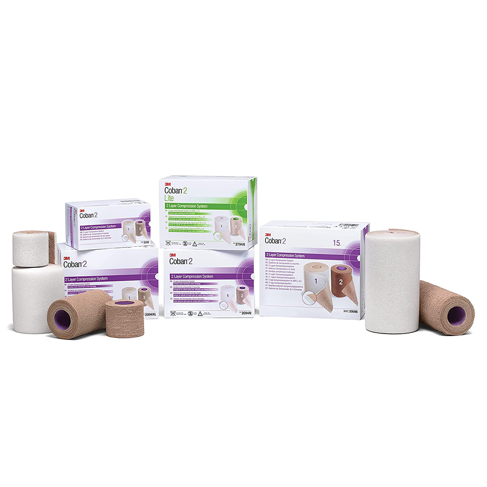 3M Health Care Coban Two-Layer Compression Bandage Systems, Above the Knee, 8 Cartons/Case