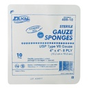 Dukal 4 x 4 inch 8-Ply Type VII Sterile Gauze Sponges, 1280/Pack