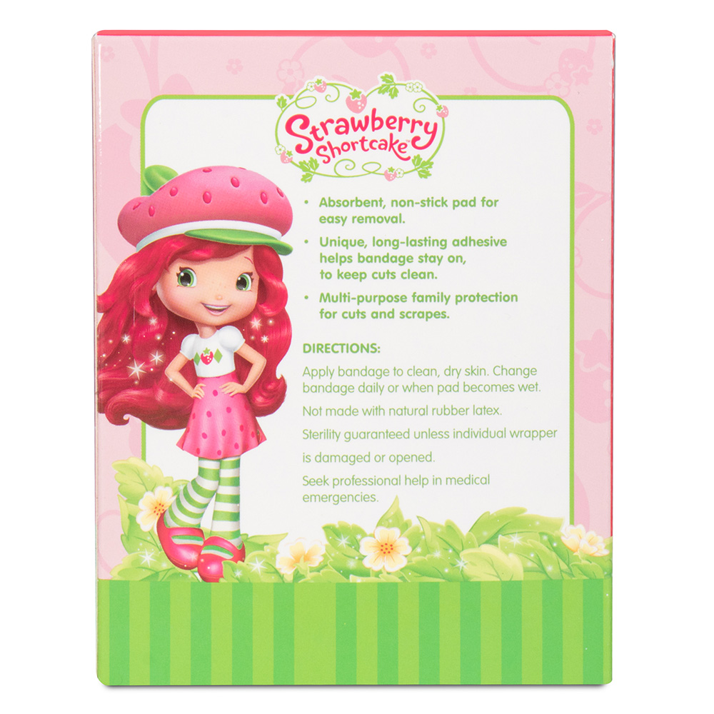 Dukal American White Cross 3/4 x 3 inch Strawberry Shortcake Adhesive Kid Design Bandages, 1200/Pack