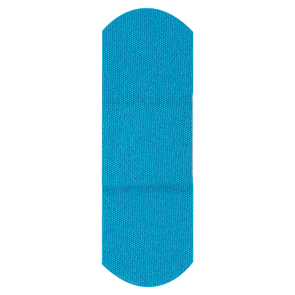 Dukal American White Cross 1 x 3 inch Metal Detectable Fabric Adhesive Bandages, Blue, 1200/Pack