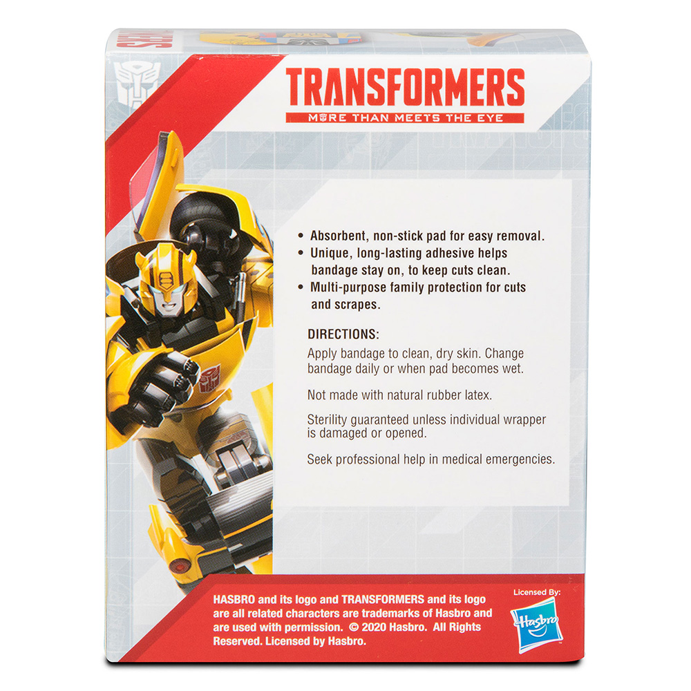 Dukal American White Cross 3/4 x 3 inch Transformers Adhesive Kid Design Bandages, 1200/Pack