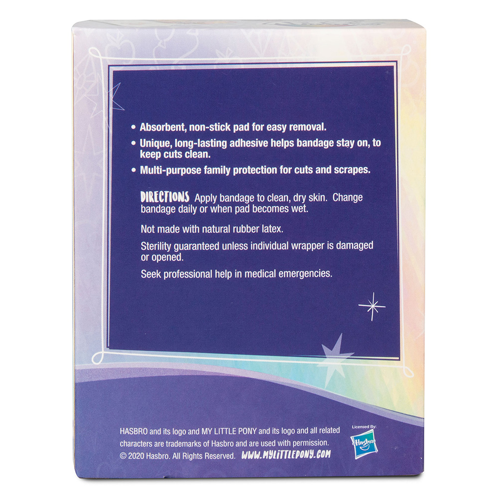 Dukal American White Cross 3/4 x 3 inch My Little Pony Adhesive Kid Design Bandages, 1200/Pack