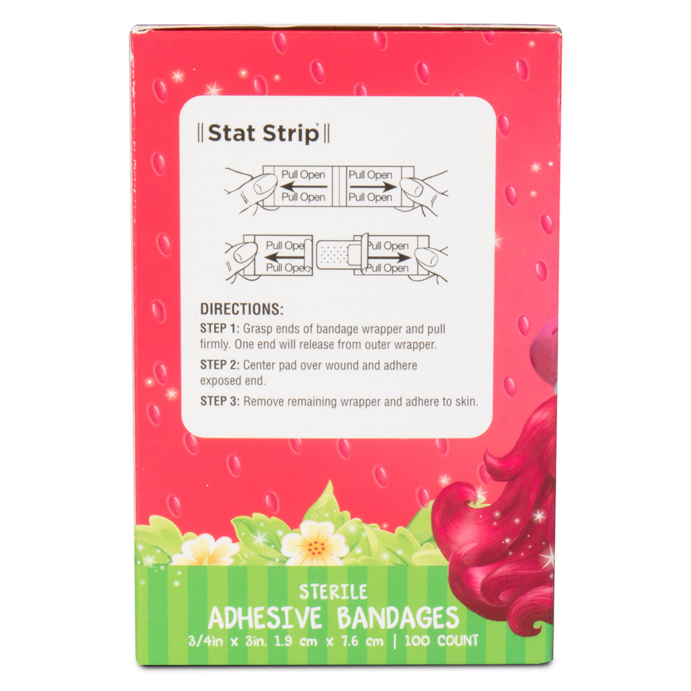 Dukal American White Cross 3/4 x 3 inch Strawberry Shortcake Adhesive Kid Design Bandages, 1200/Pack