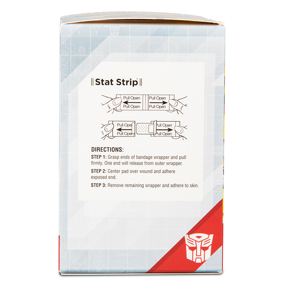 Dukal American White Cross 3/4 x 3 inch Transformers Adhesive Kid Design Bandages, 1200/Pack