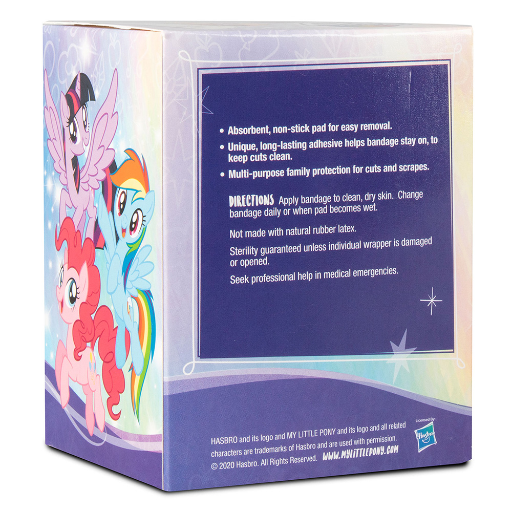 Dukal American White Cross 3/4 x 3 inch My Little Pony Adhesive Kid Design Bandages, 1200/Pack