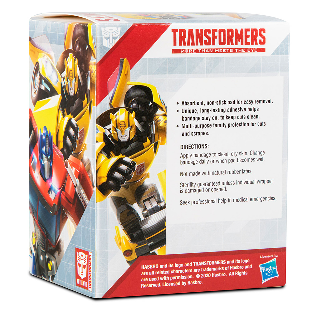 Dukal American White Cross 3/4 x 3 inch Transformers Adhesive Kid Design Bandages, 1200/Pack