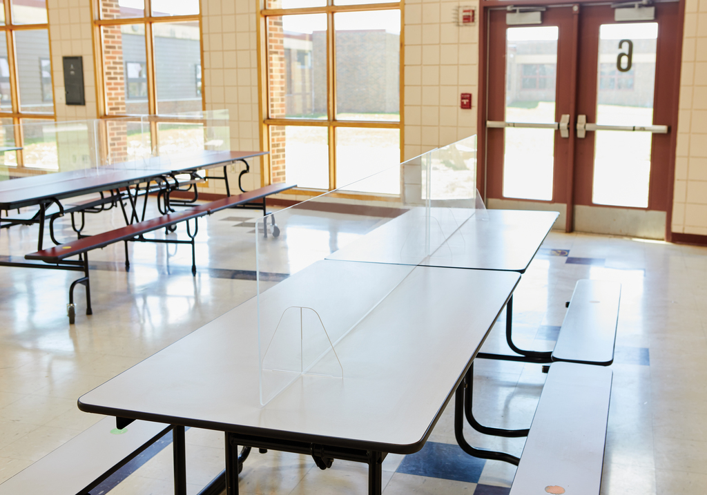 Jonti-Craft® See-Thru Table Divider Shields - Center Divider - 47.5" x 12" x 24"