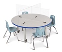 Jonti-Craft® See-Thru Table Divider Shields - 4 Station - 47.5" x 47.5" x 24"