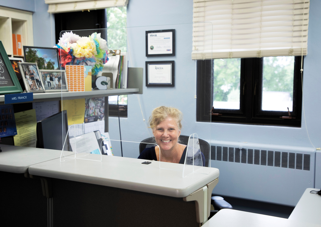 Jonti-Craft® See-Thru Table Divider Shields - 2 Station with Opening - 30" x 8" x 23.5"