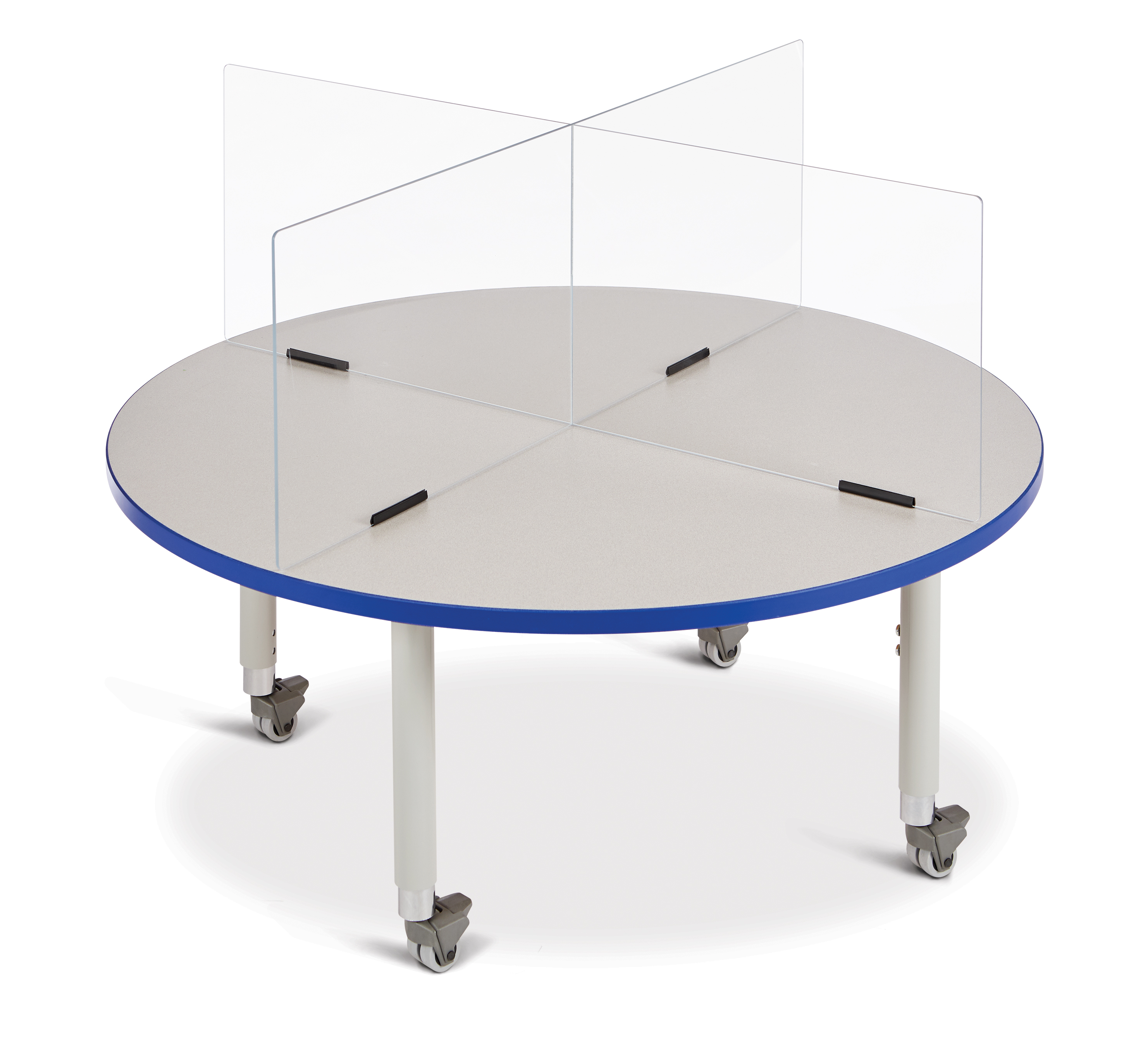 Jonti-Craft® See-Thru Table Divider Shields - 4 Station - 47.5" x 47.5" x 16"