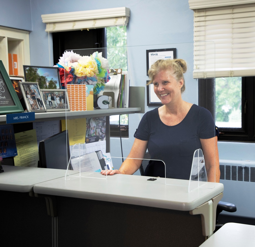 Jonti-Craft® See-Thru Table Divider Shields - 2 Station with Opening - 30" x 8" x 23.5"