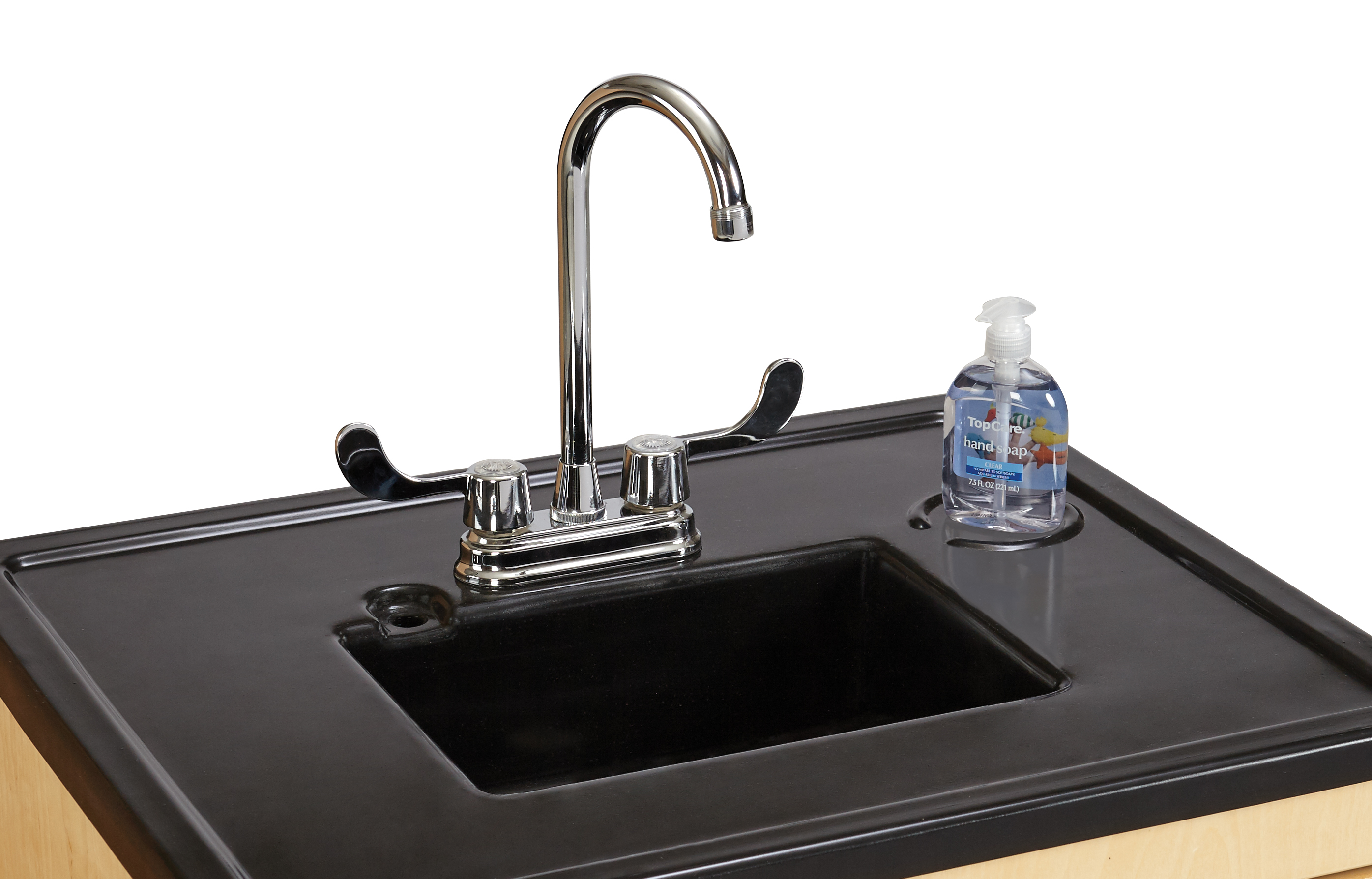 Jonti-Craft® Clean Hands Helper Portable Sink – Nonelectric - 38&quot; Counter - Plastic Sink