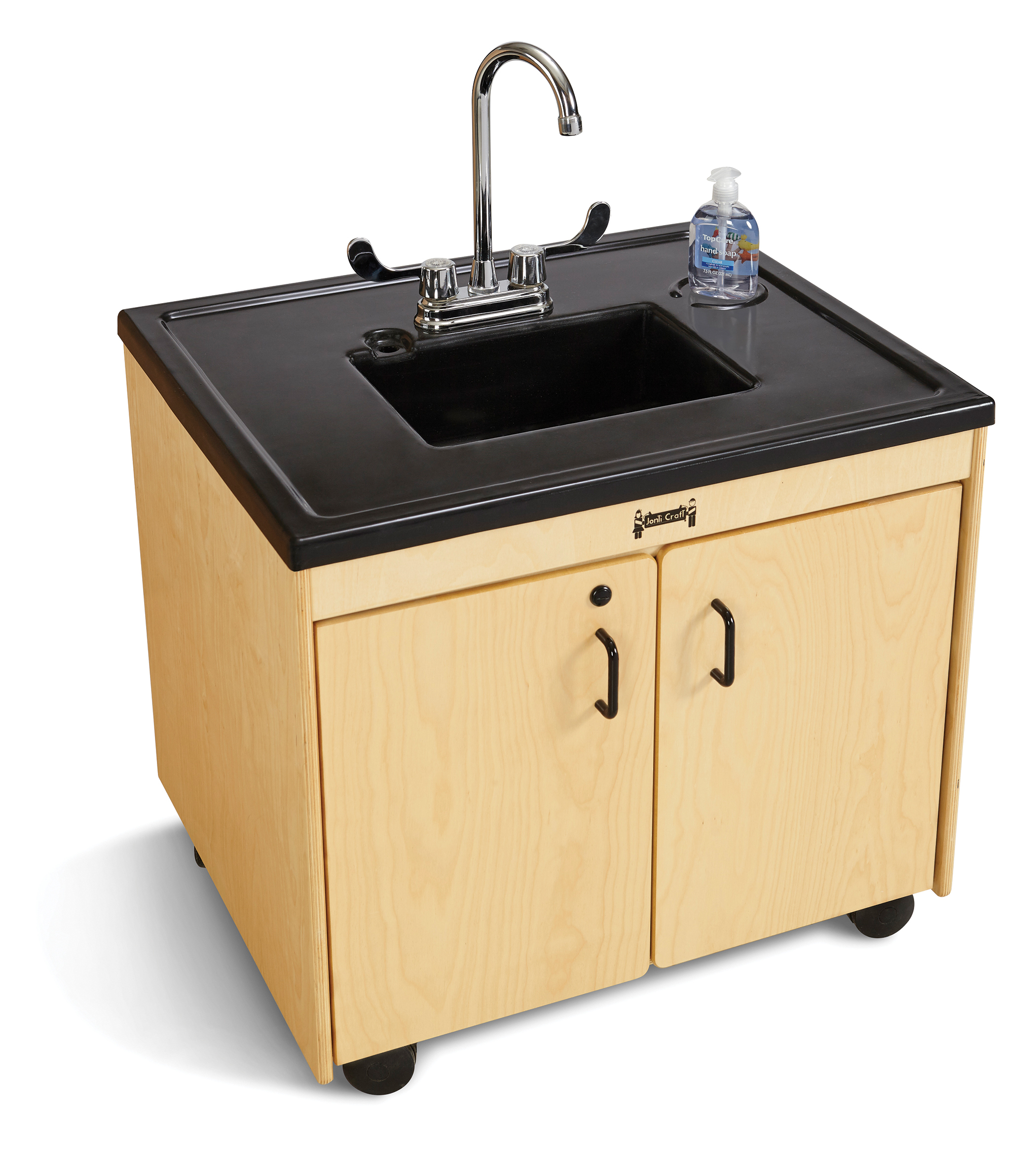 Jonti-Craft® Clean Hands Helper Portable Sink - 26" Counter - Plastic Sink