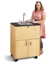Jonti-Craft® Clean Hands Helper Portable Sink - 38" Counter - Stainless Steel Sink - Plumbing Required