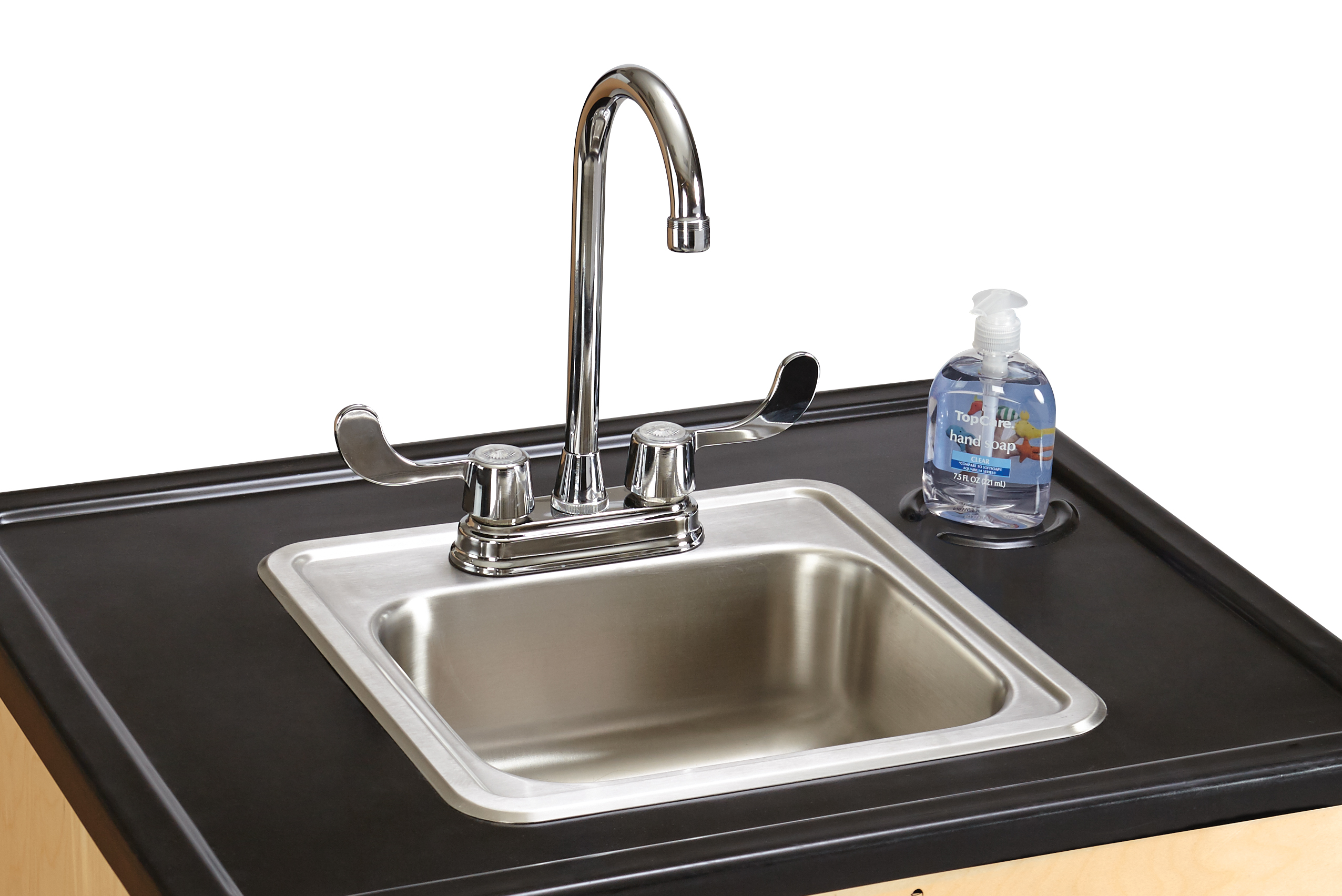 Jonti-Craft® Clean Hands Helper Portable Sink - 38" Counter - Stainless Steel Sink - Plumbing Required