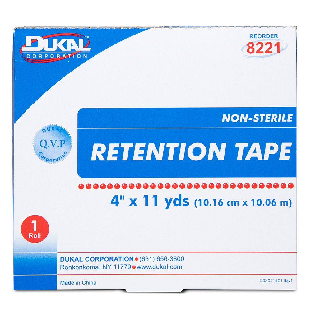 Dukal 4 inch x 11 yds Retention Tape, 6/Pack