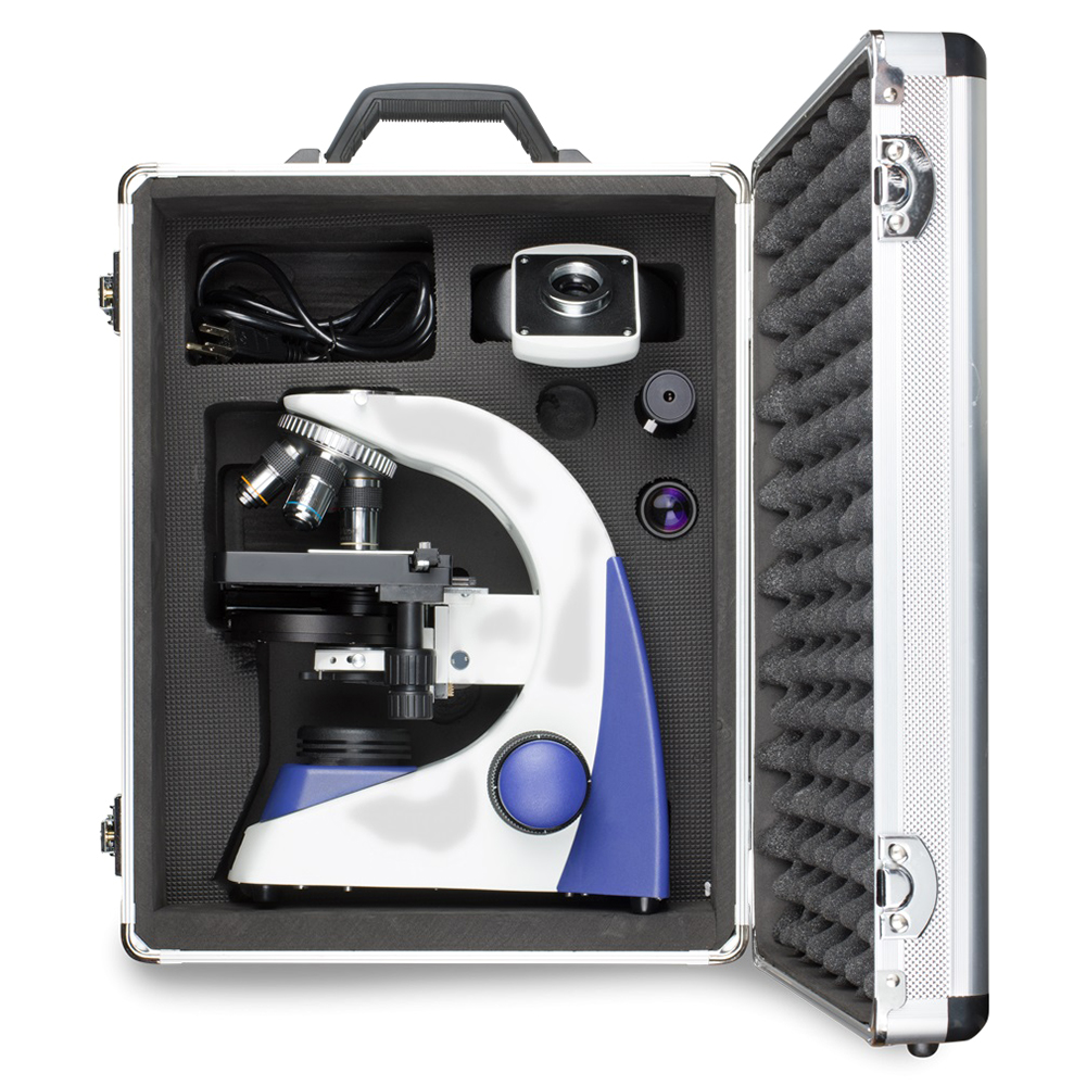 Unico Med/Vet Practice 4X, 10X, 100X, 40X SP-PH Brightfield Achromat Objectives Binocular Microscope