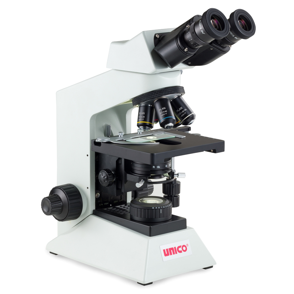 Unico Binocular 10X Widefield Eyepiece 4X 10X 40X 100X Plan Phase 4X Brightfield for G500 Series Microscope