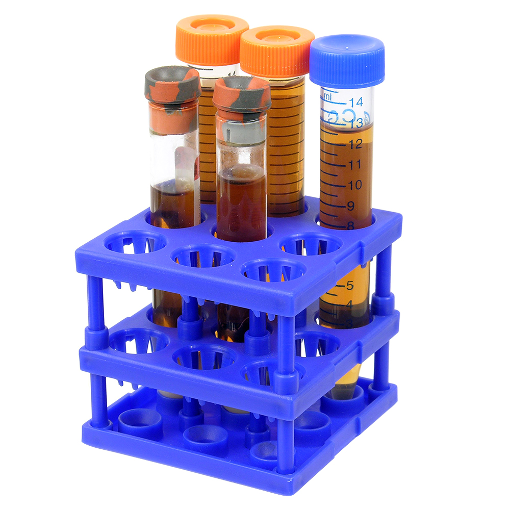 Unico Tube-Cube 9 Place Holds Up to 18 - 13mm Tube Rack, 1/Pack