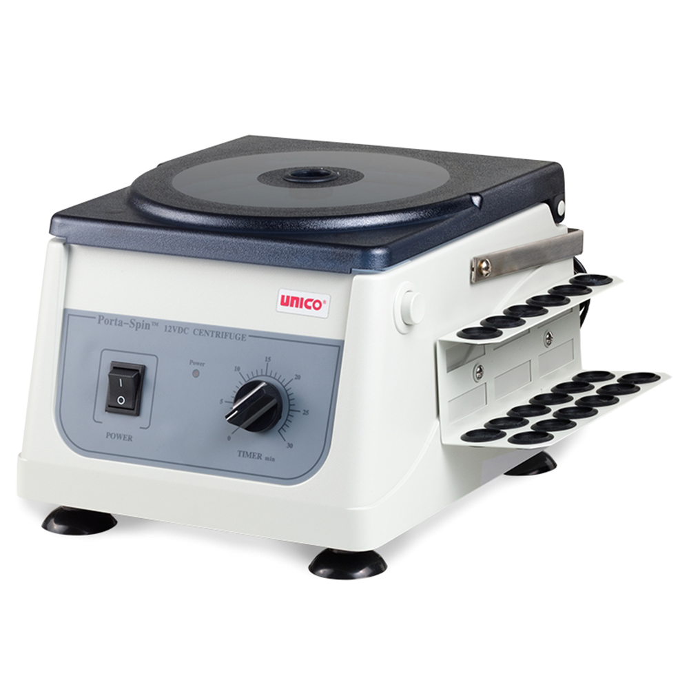Unico Powerspin 12VDC 6 Place Fixed Speed Porta-Spin Portable PX Centrifuge Rotor with 18 Place Tube Holdster Rack