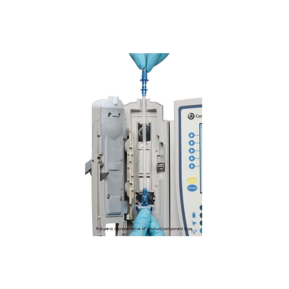 BD Alaris Non-Vented Blood Set with 180 Micron Filter, Low Sorbing Tubing Segment, (1) 65 inch Needle-Free Valve and 2-Piece Male Luer Lock, 10/Pack