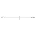 BD Minibore Pressure Rated Extension Set with Removable Maxplus Clear Needleless Connector, Non-Removable Slide Clamp and Male Spin Lock, 50/Pack