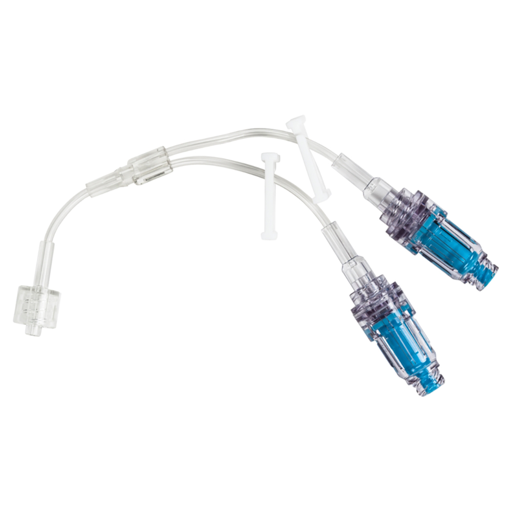 BD Bi-Fuse Pressure Rated Extension Set with 2 Removable Maxplus Clear Needleless Connectors, 2 Non-Removable Slide Clamps and Male Spin Lock, 50/Pack