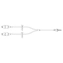 BD Minibore 6 inch Bi-Fuse Extension Set with 2 Maxplus Clear Needleless Connectors, 2 Removable Slide Clamps and Male Luer Lock, 50/Pack