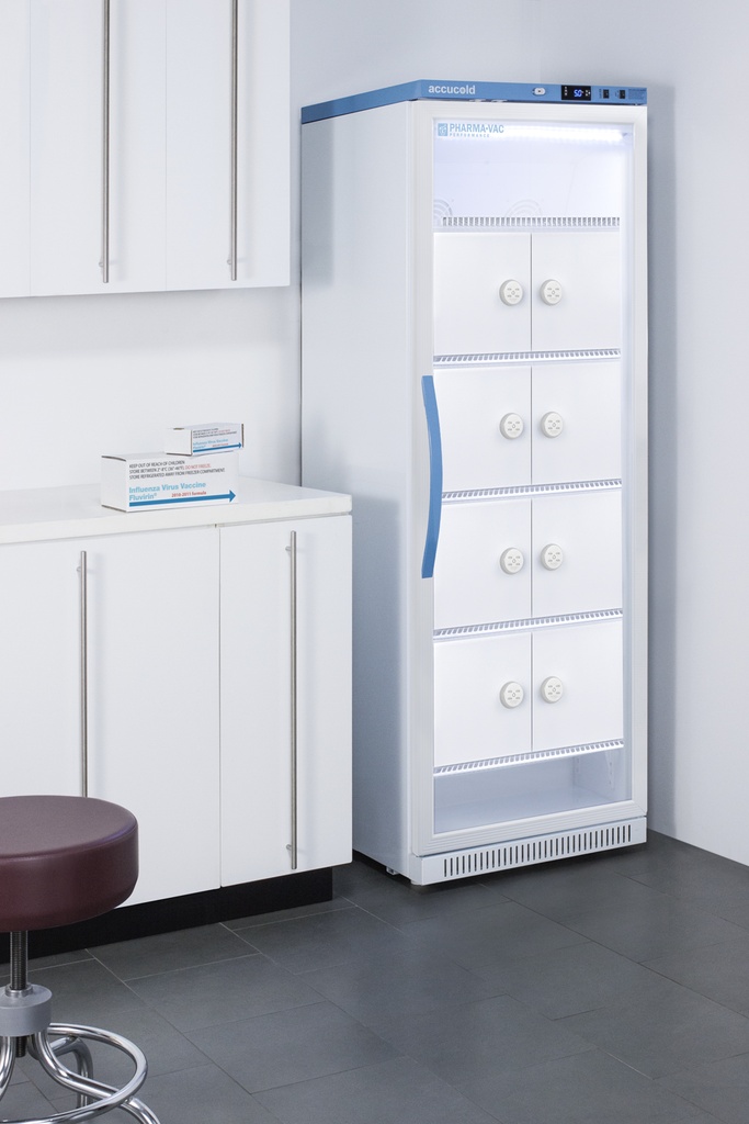 15 Cu.Ft. Upright Vaccine Refrigerator with Interior Lockers