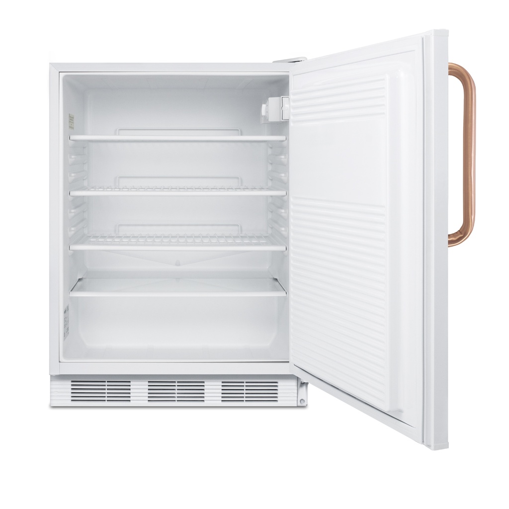 24" Wide Built-In All-Refrigerator with Antimicrobial Pure Copper Handle, ADA Compliant