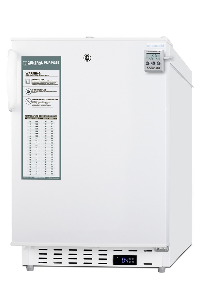 20" Wide Built-In Healthcare All-Refrigerator, ADA Compliant