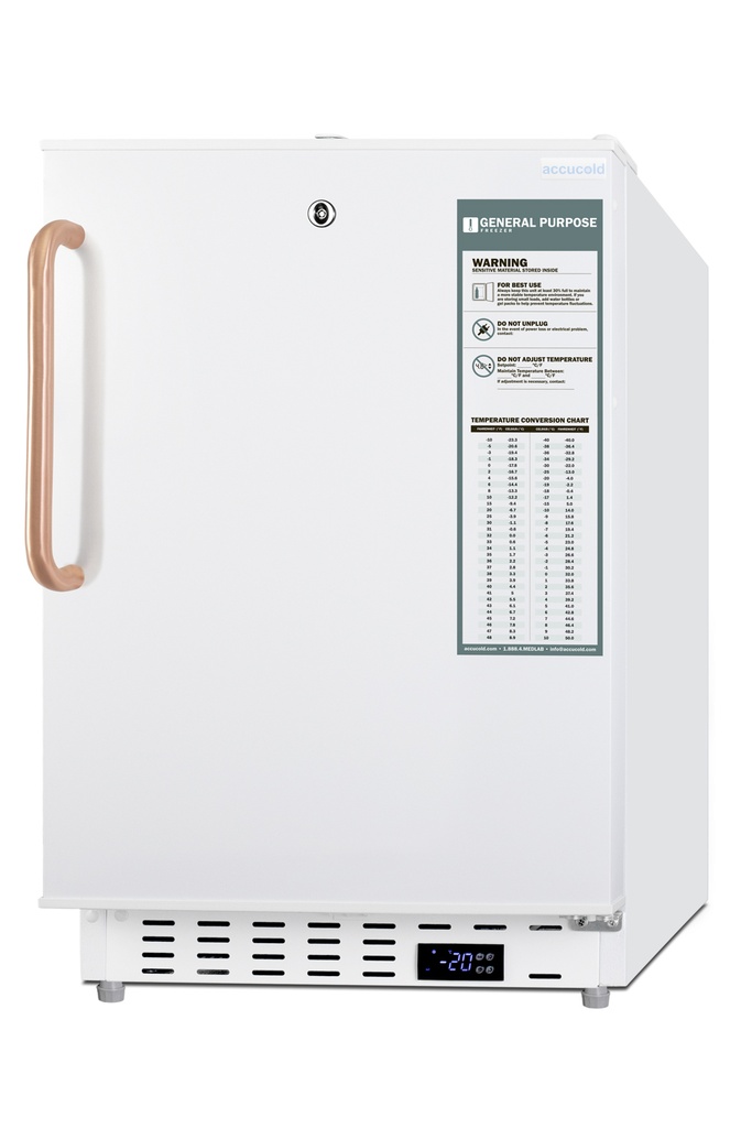 20" Wide Built-In Vaccine All-Freezer, ADA Compliant