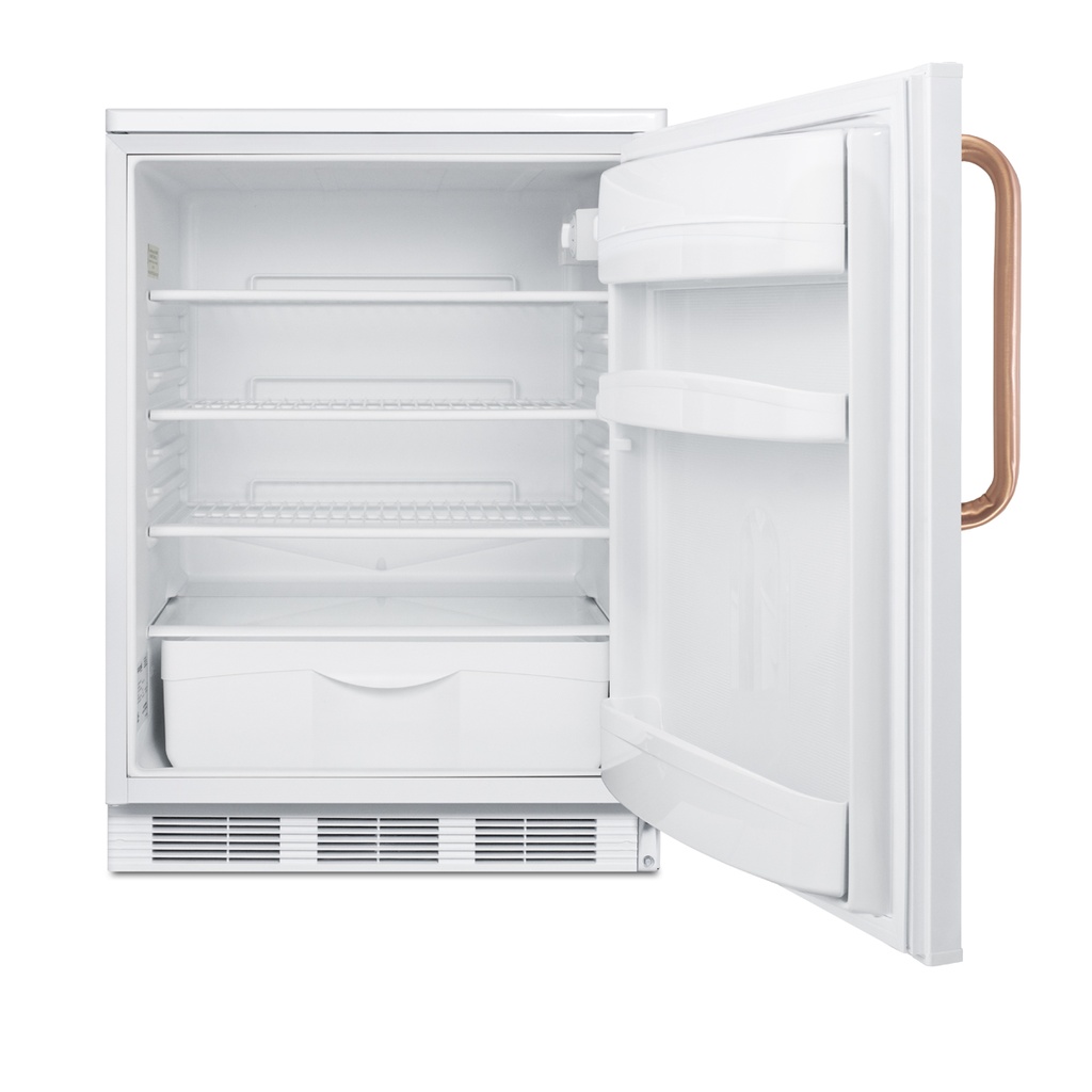 24" Wide All-Refrigerator with Antimicrobial Pure Copper Handle