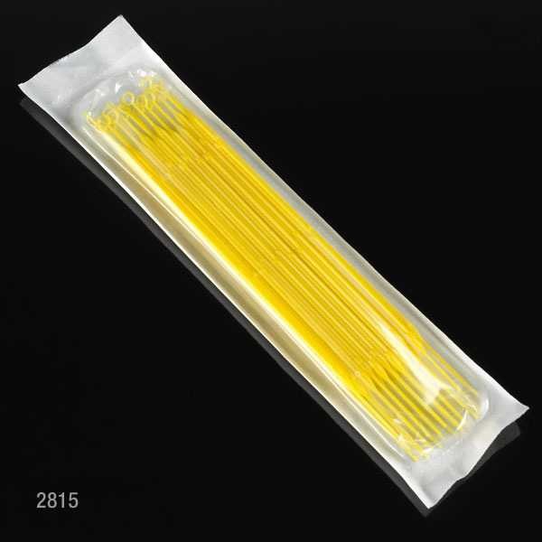 Globe Scientific 10µl Polystyrene Rigid Innoculation Loops w/ Needle, Yellow, 500/Case
