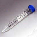 Globe Scientific 15 ml PP Sterile Racked Centrifuge Tube w/ Separate Blue Screw Cap, 500/Case